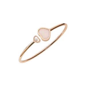 CHOPARD Happy Hearts Bangle, Ethical Rose Gold, Diamond, Pink Opal 857482-5623