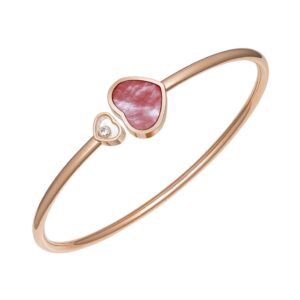 CHOPARD Happy Hearts Bangle, Ethical Rose Gold, Diamond, Pink Mother-Of-Pearl 857482-5706
