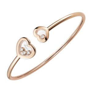 CHOPARD Happy Hearts Bangle, Ethical Rose Gold, Diamond 85A614-5001