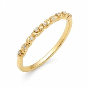 Dainty Diamond Ring in Yellow Gold