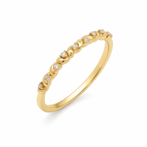 Dainty Diamond Ring in Yellow Gold
