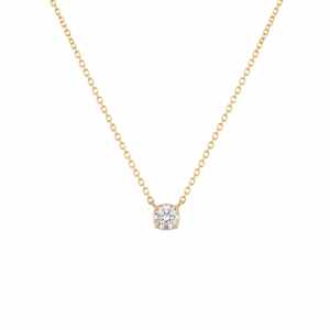 Canadian Diamond Solitaire Necklace in Yellow Gold
