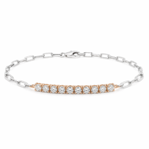 Canadian Diamond Bracelet in 14K Yellow Gold and Sterling Silver