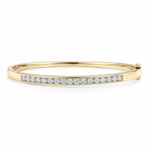 De Beers Forevermark Diamond Bangle Bracelet in 14K Yellow Gold 1.43 Carat TW