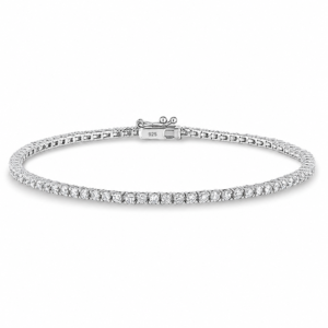 Canadian Diamond Sterling Silver Tennis Bracelet 1.60 Carat TW