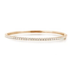Canadian Diamond Bangle Bracelet in Yellow Gold 1.32 Carat TW