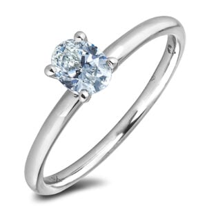 De Beers Forevermark 1.50 Carat Oval Solitaire Ring in 18K White Gold