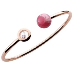 CHOPARD Happy Hearts Bangle, Ethical Rose Gold, Diamond, Rhodochrosite 85A619-5702