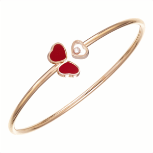 CHOPARD Happy Hearts Bangle, Ethical Rose Gold, Diamond 85A083-5802