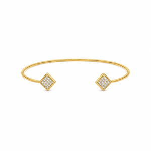 Canadian Diamond Open Flex Bangle In Yellow Gold