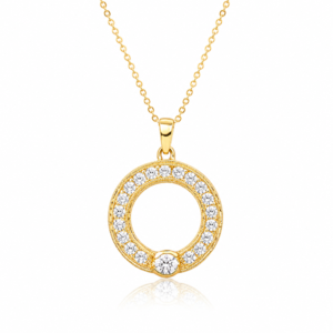 De Beers Forevermark Diamond Circle Necklace in 18K Gold 1.11 Carat TW