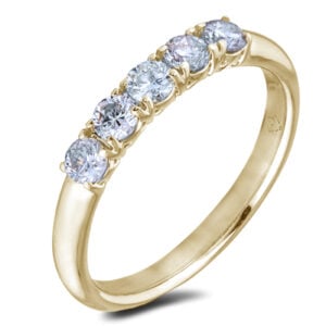 De Beers Forevermark Diamonds 5-Stone Anniversary Ring In 14K Yellow Gold | 1.00 Carat TW