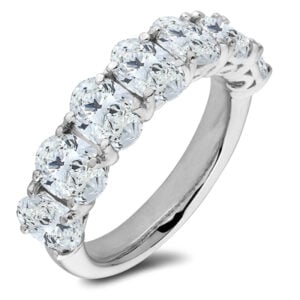 GIA Diamonds Anniversary Ring In 18K White Gold 1.61 Carat TW