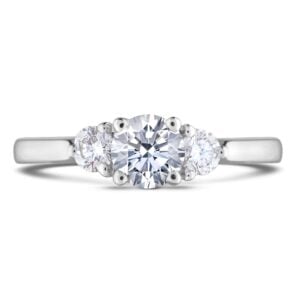 Canadian Diamond Trilogy Ring in White Gold 0.80 Carat TW