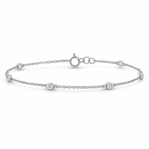 Canadian Diamond Bezel Set Bracelet in Sterling Silver