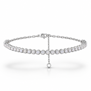 Canadian Diamond Bracelet in White Gold 0.78 Carat TW