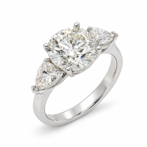 Canadian Diamond Trilogy Ring in 14K White Gold 3.33 Carat TW