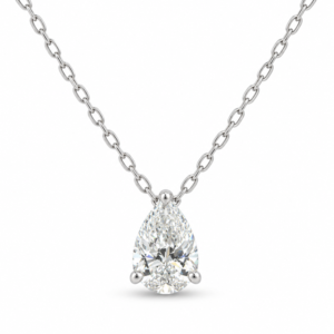 GIA 0.90 Carat Solitaire Diamond Pendant in 14K White Gold - VS1 Clarity, D Color
