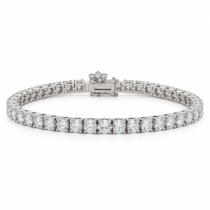 De Beers Forevermark Diamond and GIA Tennis Bracelet in 18K White Gold 8.34 Carat TW