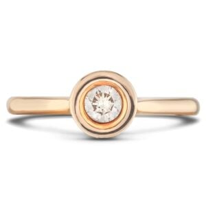 Canadian Diamond Bezel Set Engagement Ring in Yellow Gold