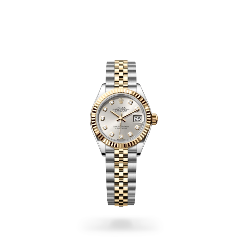 Rolex Lady-Datejust in Oyster, 28 mm, Oystersteel and yellow gold, M279173-0007 at Lugaro Jewellers
